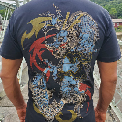 Metallic Koi Dragon Tee