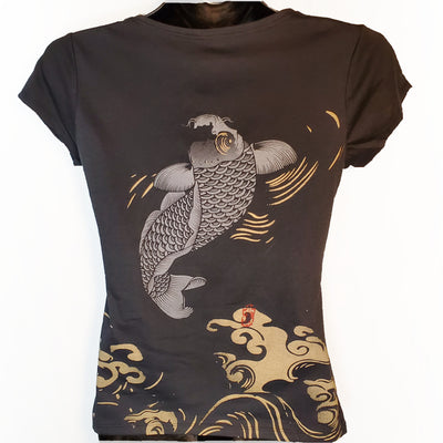 Black Waters Womens Cotton T-Shirt