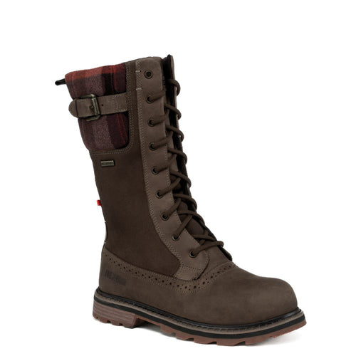 NexGrip Chocolate Jenna Tall Women’s Snow Boot Waterproof with Retractable Ice Claw Cleats NEXX