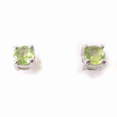 Peridot 925 Sterling Silver August Birthstone Earrings