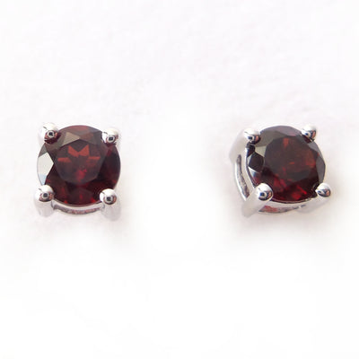 Garnet 925 Sterling Silver January Birthstone Earrings