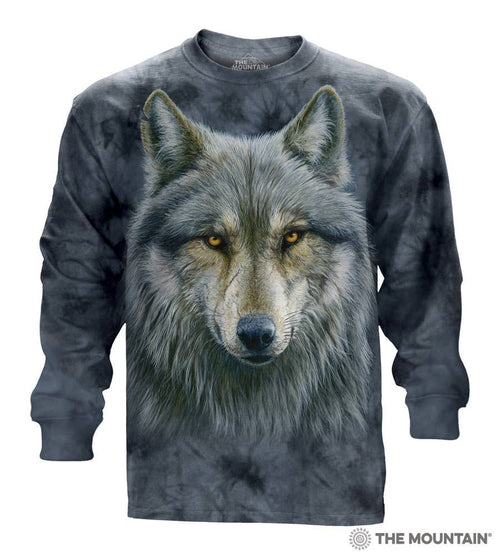Warrior Wolf Adult Long Sleeve Tee - Size Large