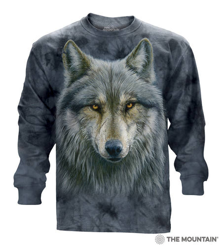 Warrior Wolf Adult Long Sleeve Tee - Size Medium