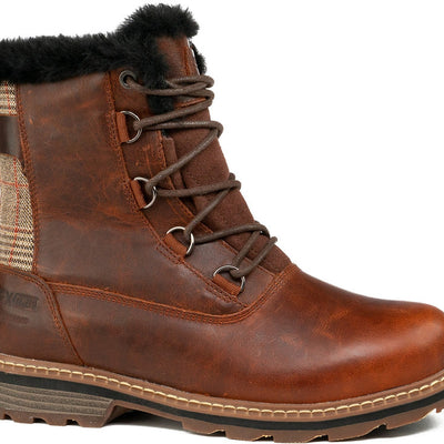 NexGrip Brown London Women’s Snow Boot Waterproof with Retractable Ice Claw Cleats NEXX