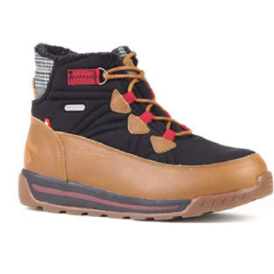 NexGrip Wonder Mid Tan Brown Women’s Snow Boot Waterproof with Retractable Ice Claw Cleats NEXX