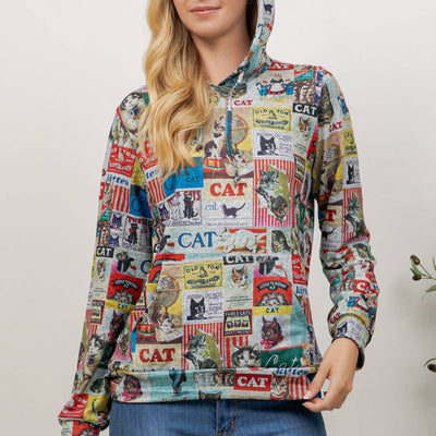 Cat Stickers Hoodie