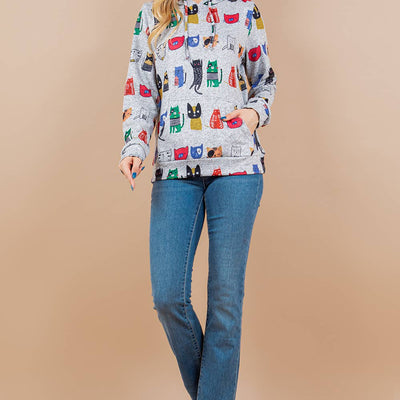 Colorful Cat Hoodie