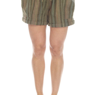 Striped Cotton Shorts