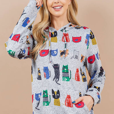 Colorful Cat Hoodie