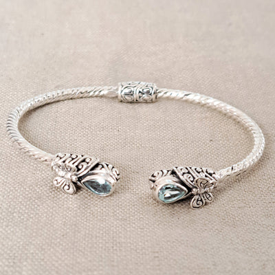 Butterfly .925 Sterling Silver Gemstone Bracelet from Bali