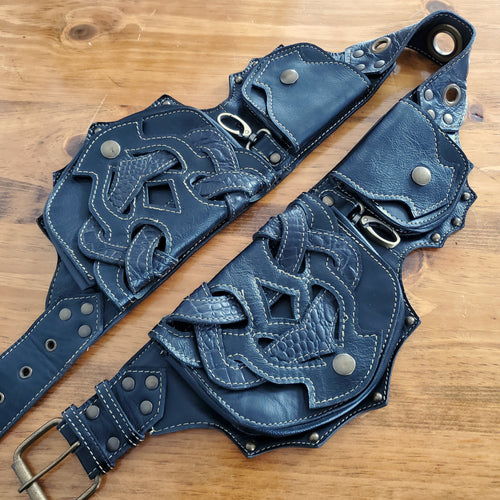 Leather Hip Pouch Festival Money Belt