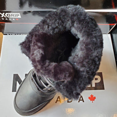 NexGrip Eva Black Women’s Snow Boot Waterproof with Retractable Ice Claw Cleats NEXX