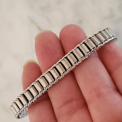 8mm Industral .925 Sterling Silver Chain Bracelet from Thailand