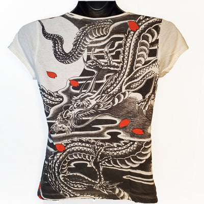 Fierce Dragon Womens Cotton T-Shirt