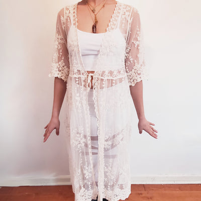 Floral Lace Kimono