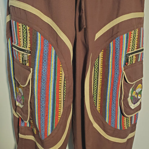 Mushroom Moon Cotton Cargo Pants