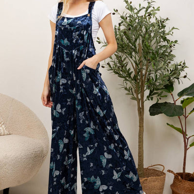Velvet Butterfly Overalls