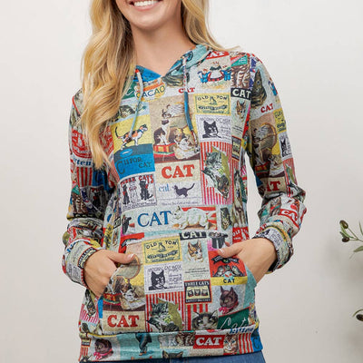 Cat Stickers Hoodie