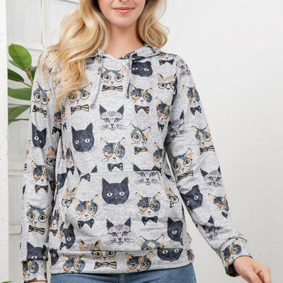Cat Faces Hoodie