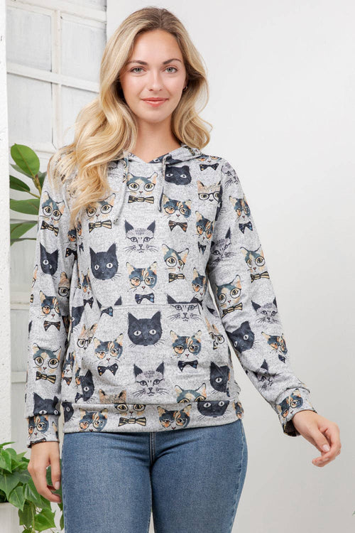 Cat Faces Hoodie