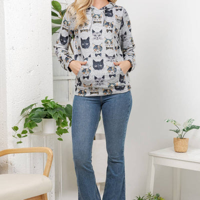 Cat Faces Hoodie
