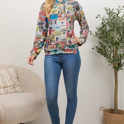 Cat Stickers Hoodie