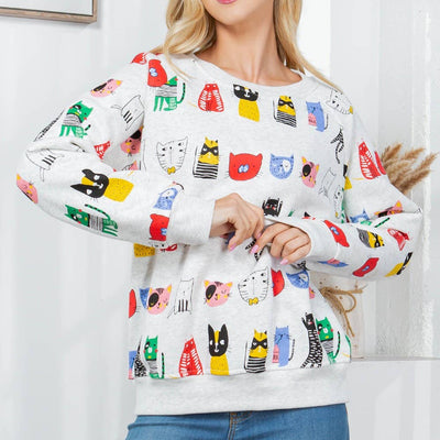 Colorful Cat Sweatshirt