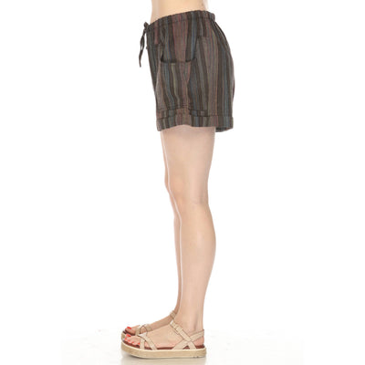 Striped Cotton Shorts