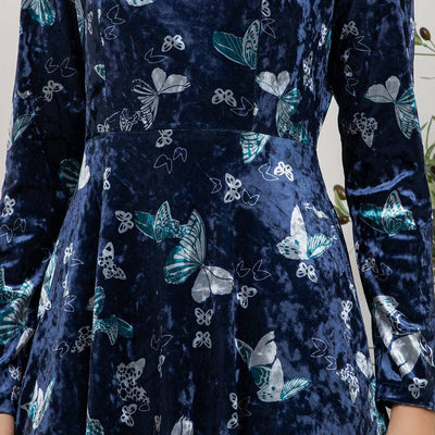 Butterfly Velvet Dress