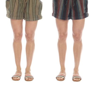 Striped Cotton Shorts