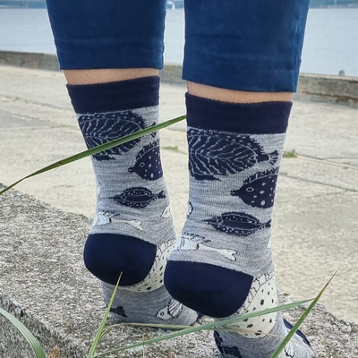 Merino Wool Fish Socks