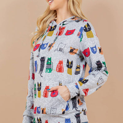 Colorful Cat Hoodie