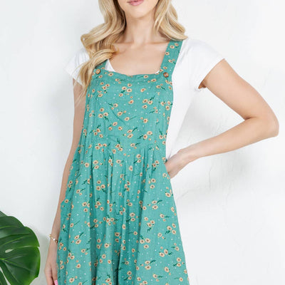 Floral Print Shortalls