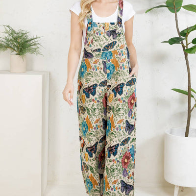 Butterfly Tapestry Overalls