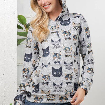 Cat Faces Hoodie