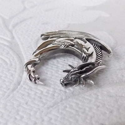Dragon Pendant .925 Sterling Silver Fantasy Charm