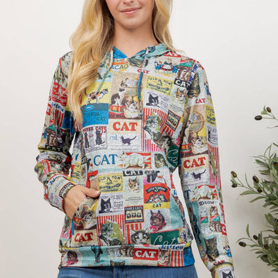 Cat Stickers Hoodie