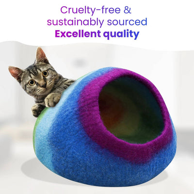 Rainbow Wool Cat Cave