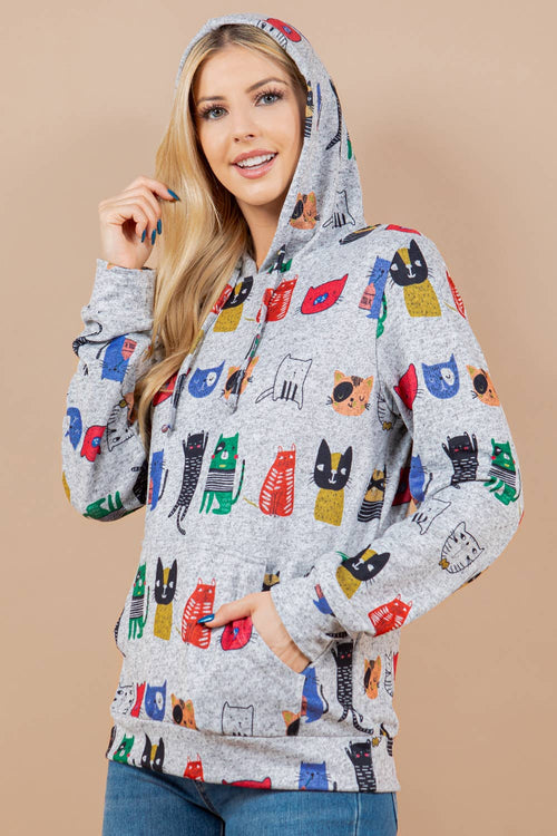 Colorful Cat Hoodie