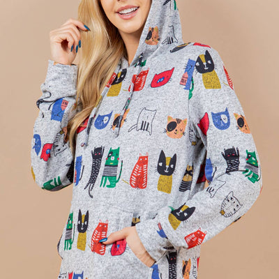 Colorful Cat Hoodie