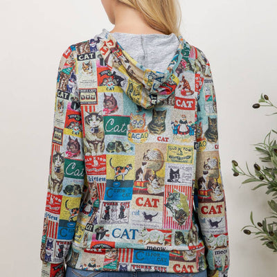 Cat Stickers Hoodie