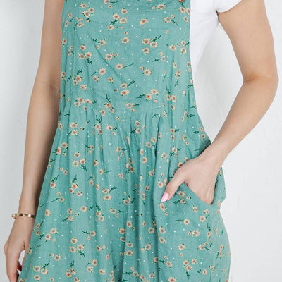 Floral Print Shortalls