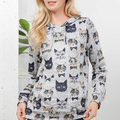 Cat Faces Hoodie