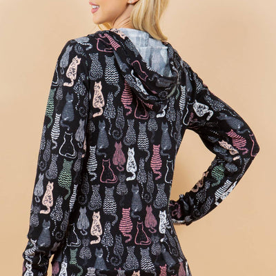 Cat Plus Size Hoodie