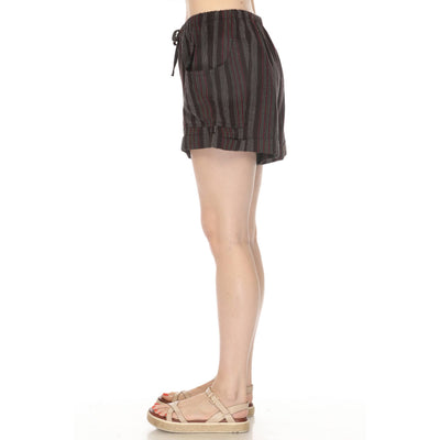 Striped Cotton Shorts
