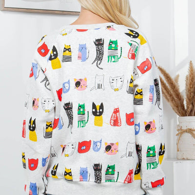 Colorful Cat Sweatshirt