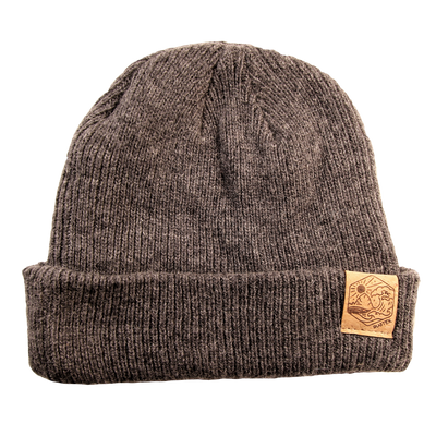 Charcoal Gray North Coast 100% Merino Wool Beanie Hat