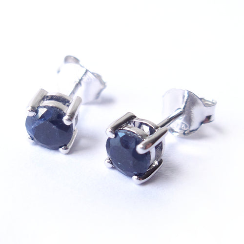 Sapphire 925 Sterling Silver September Birthstone Earrings