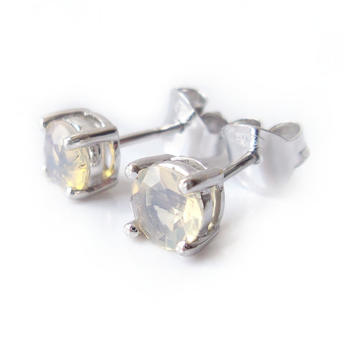 Opal 925 Sterling Silver October Birthstone Earrings