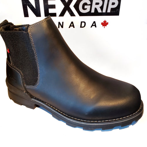 NexGrip Noah Black Waterproof Mens Snow Boot with Retractable Ice Cleats NEXX